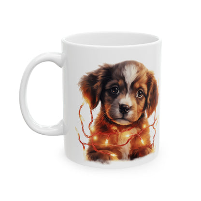 Festive Puppy Christmas Ceramic Mug 11oz  Item #610119