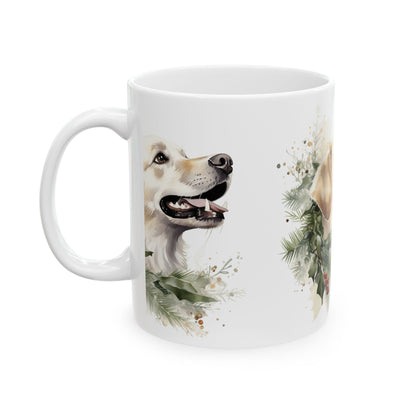 Dog Christmas Mug – Watercolor Dog with Holly 11oz  Item #853348