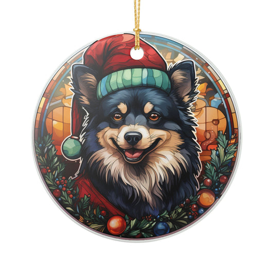 Schipperke Dog Christmas Ceramic Ornament Item #520494