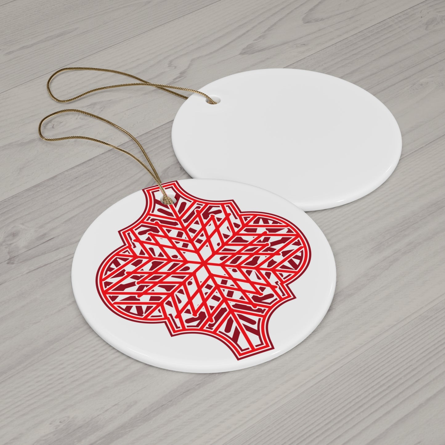 Arabesque Ceramic Disc Ornament       Item #4312548