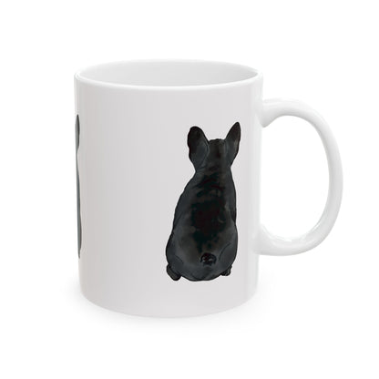 Dog Silhouette Mug – Back View Ceramic Coffee Cup 11oz    Item #499