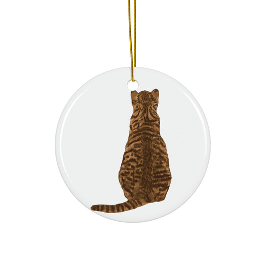 Cat Ceramic Disc Ornament            Item #8547877