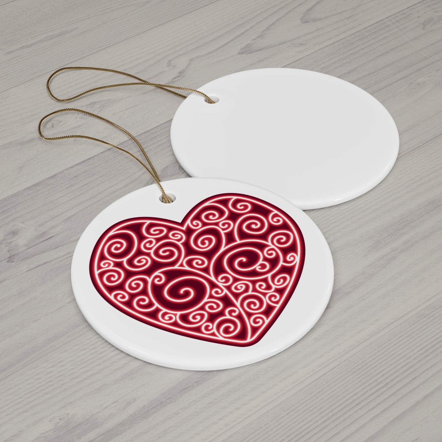 Heart Ceramic Disc Ornament       Item #8471507