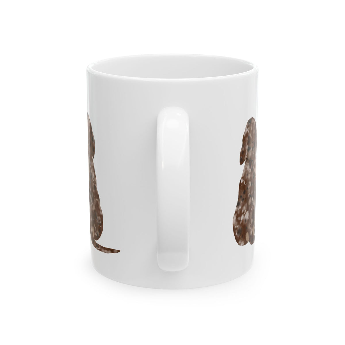 Dog Silhouette Mug – Back View Ceramic Coffee Cup 11oz    Item #958734