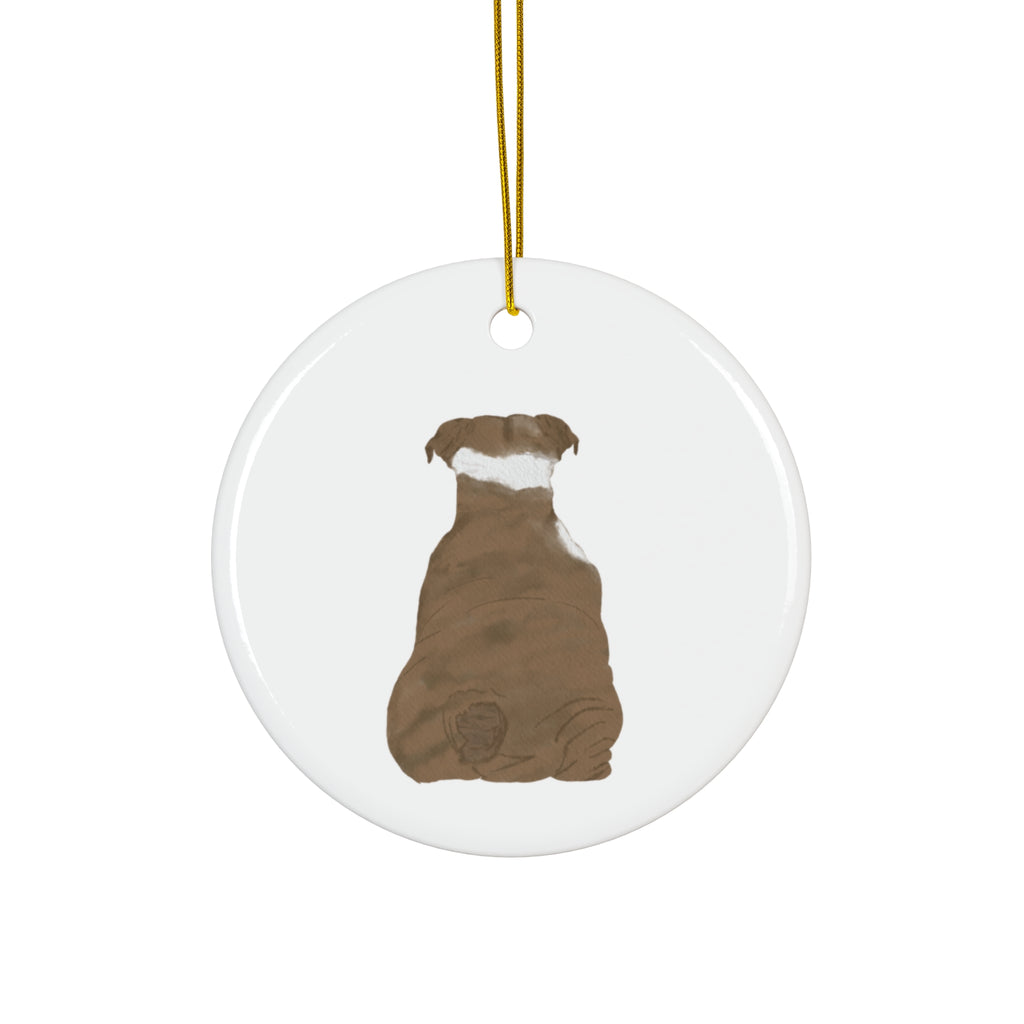 Dog Ceramic Disc Ornament          Item #7410046