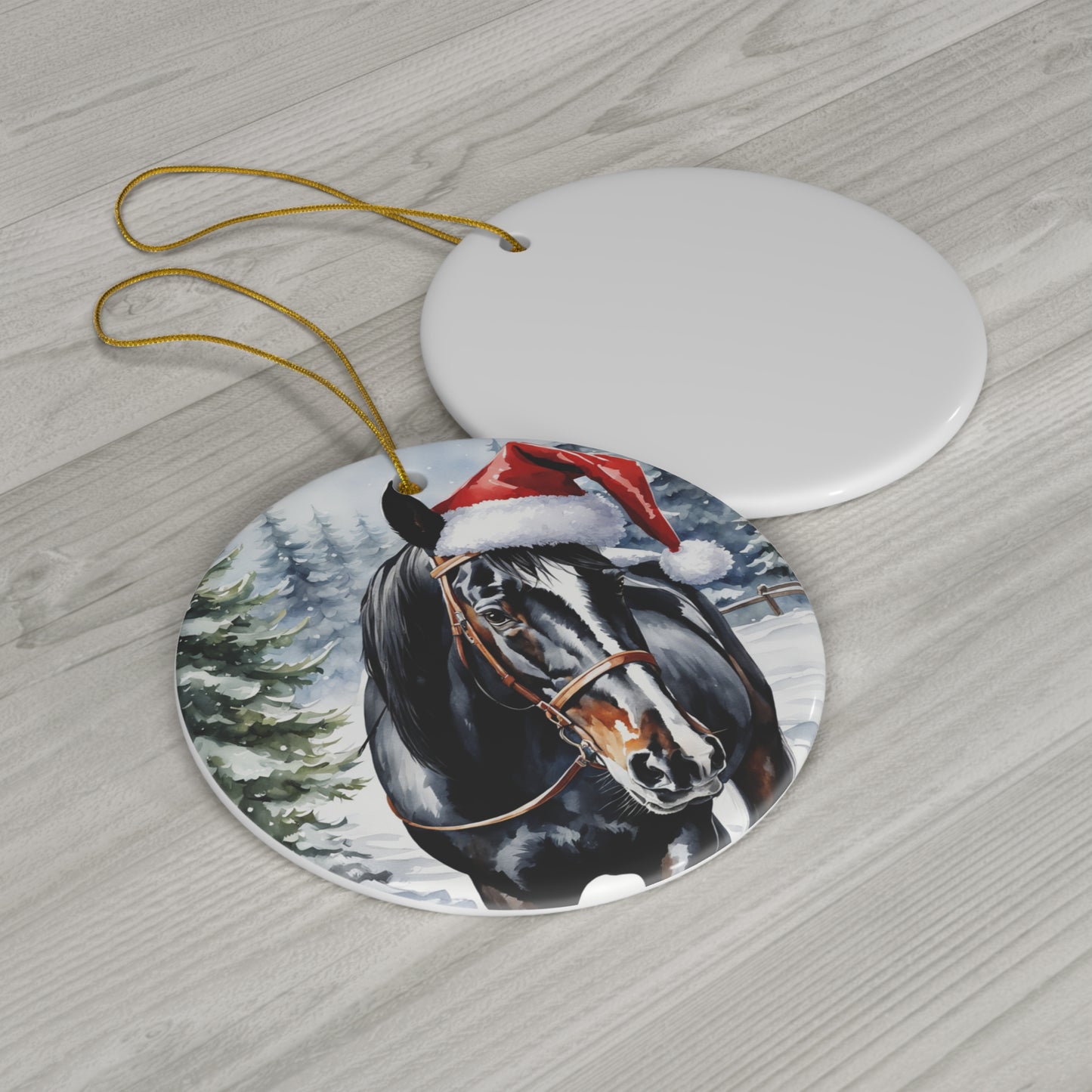 Ceramic Ornament - Horse Christmas      Item #5938608