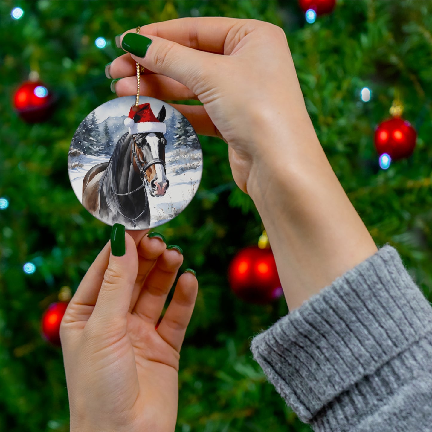 Ceramic Ornament - Horse Christmas      Item #9073757