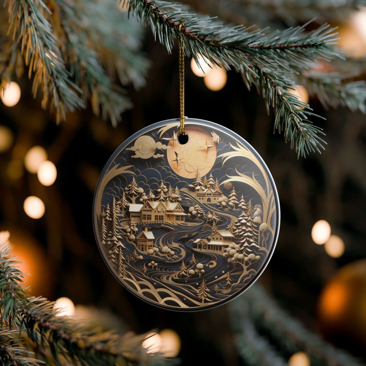 Winter Village Ceramic Ornament     Item #662444