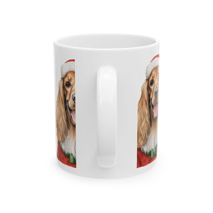 Cocker Spaniel Christmas Mug — Festive Dog Santa Coffee Cup 11oz  Item #692674