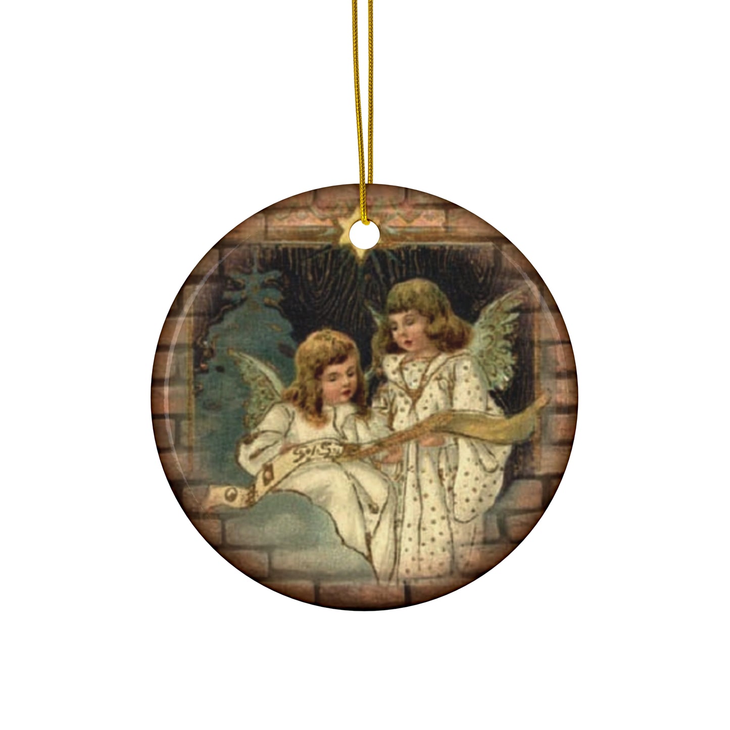 Angels Ceramic Disc Ornament       Item #9911673