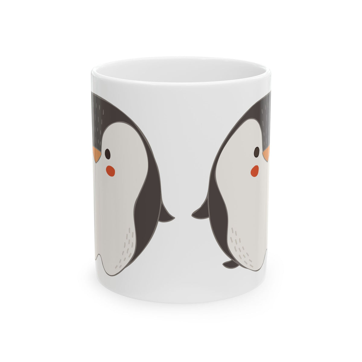 Cute Penguin Ceramic Mug — Adorable Winter Coffee Cup  11oz   Item #1462