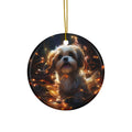 Ceramic Ornament - Xmas Dog With Lights       Item #3217621