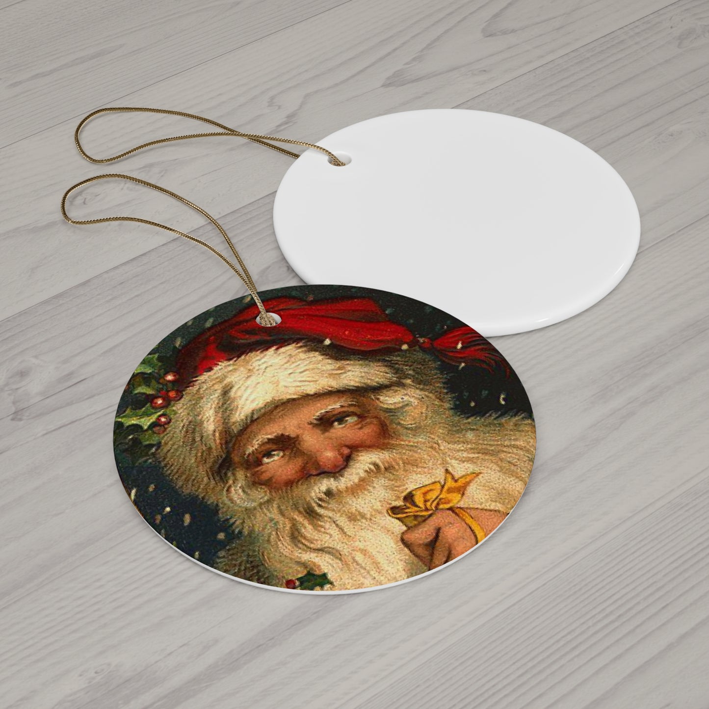 Santa Ceramic Disc Ornament         Item #8922575