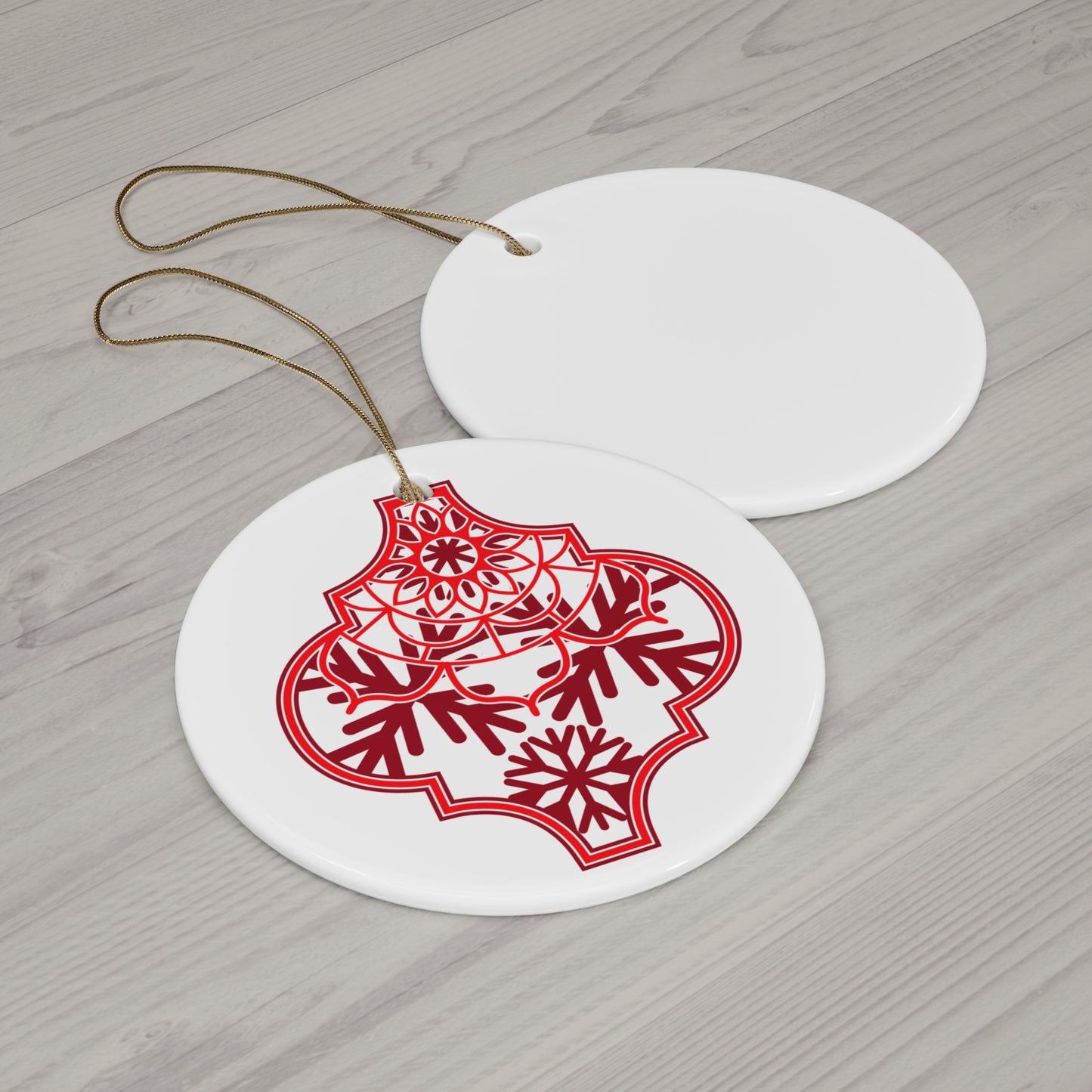 Arabesque Ceramic Disc Ornament     Item #6586021