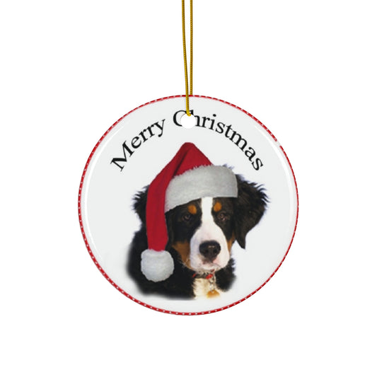 Ceramic Ornament - Merry Christmas Dog     Item #7759347