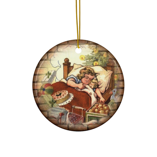 Christmas Kids Ceramic Disc Ornament          Item #3391356