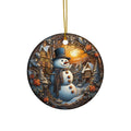 Snowman Ceramic Disc Ornament       Item #7456181