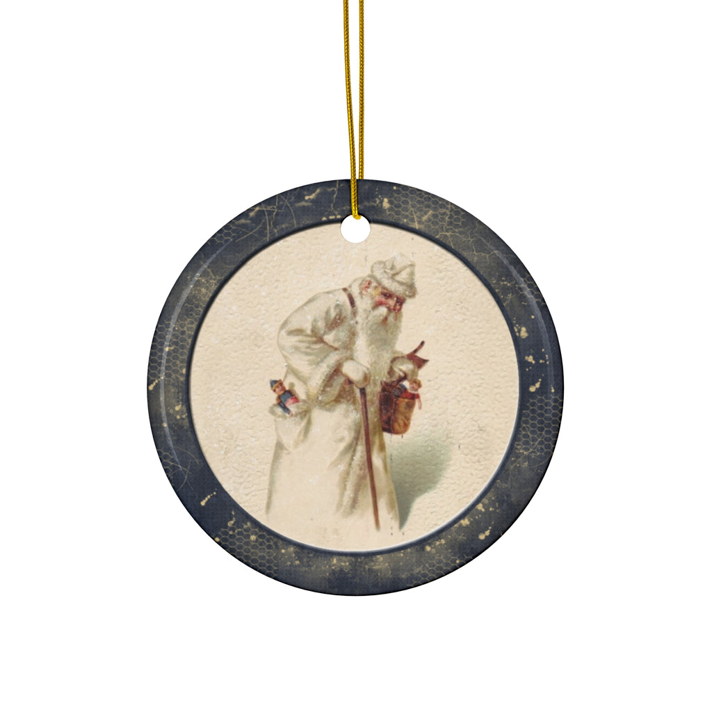 Santa Ceramic Disc Ornament       Item #5838326