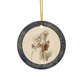 Santa Ceramic Disc Ornament       Item #5838326