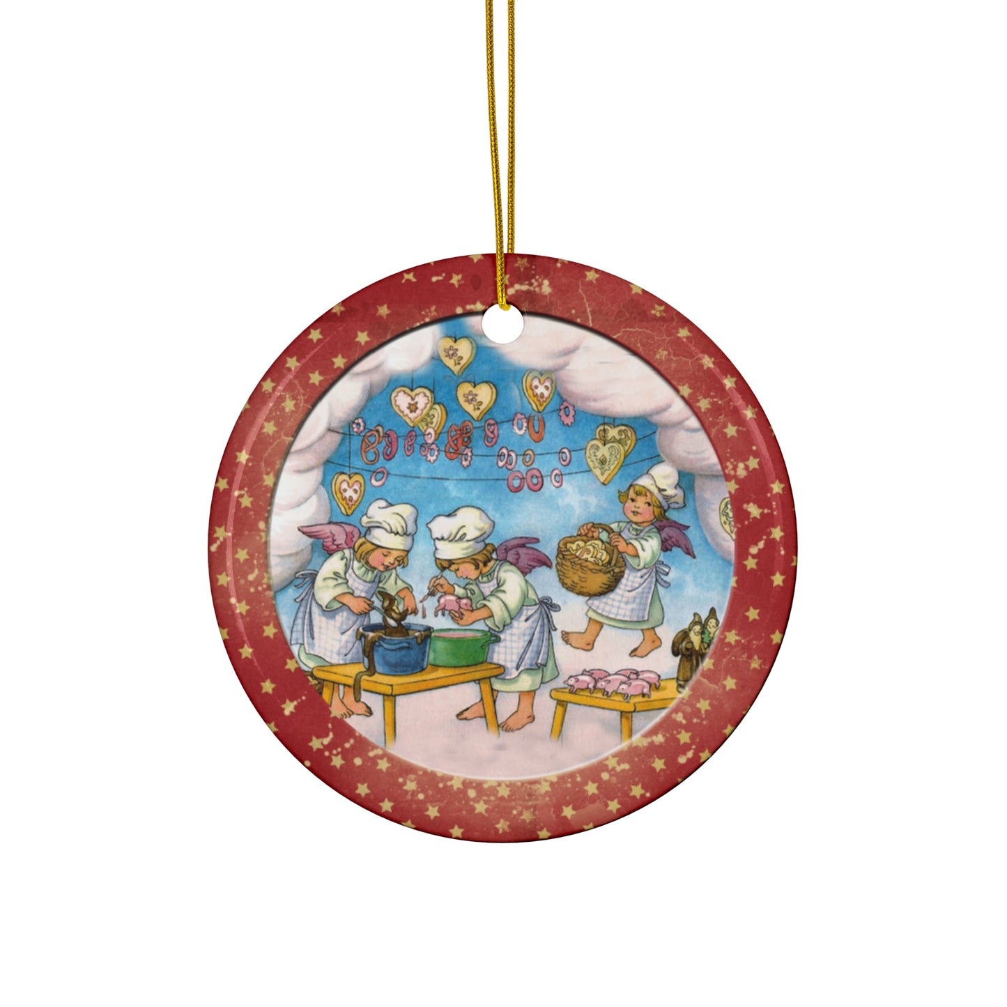 Christmas Kids Ceramic Disc Ornament     Item #4599838