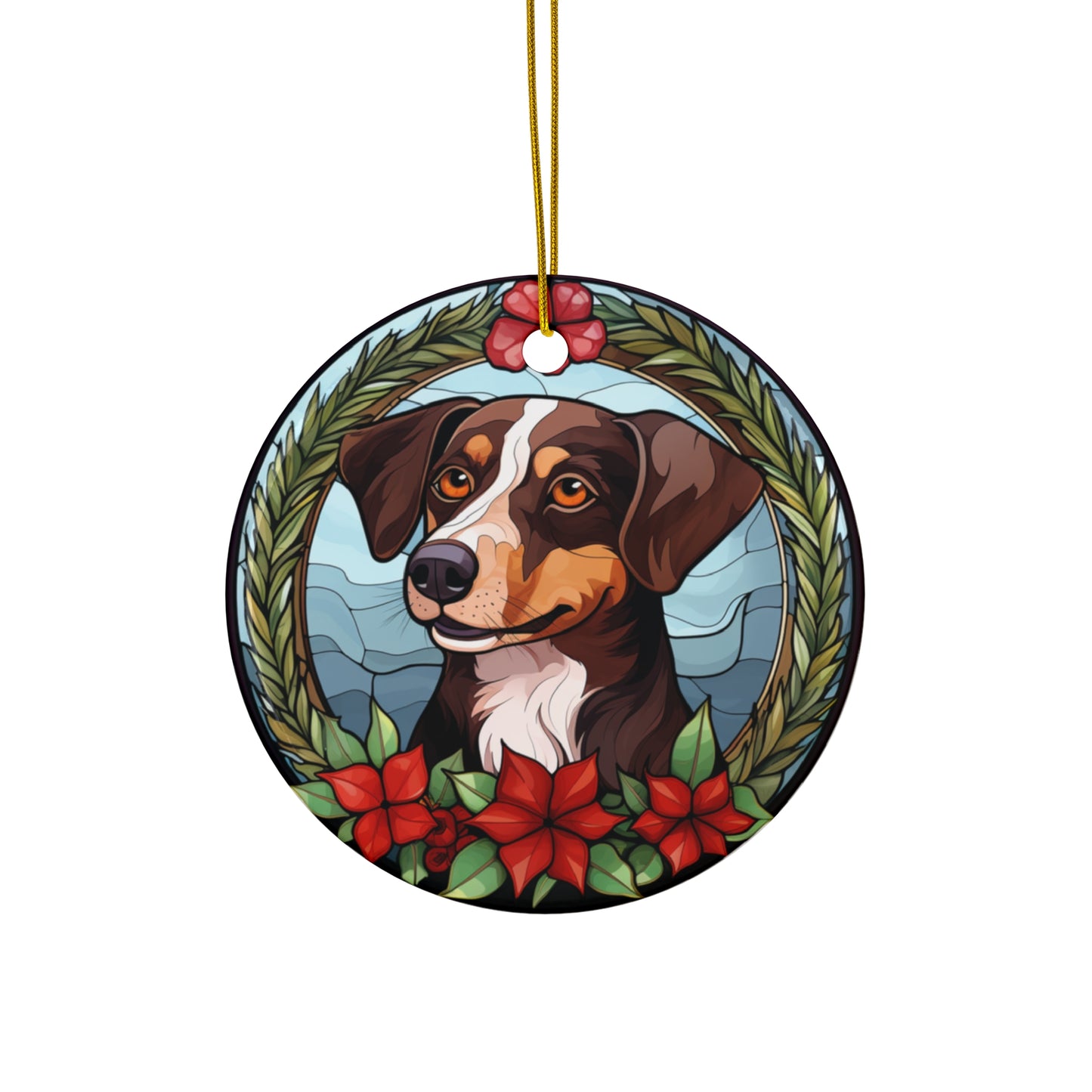 Christmas Dog Ceramic Ornament        Item #2747011