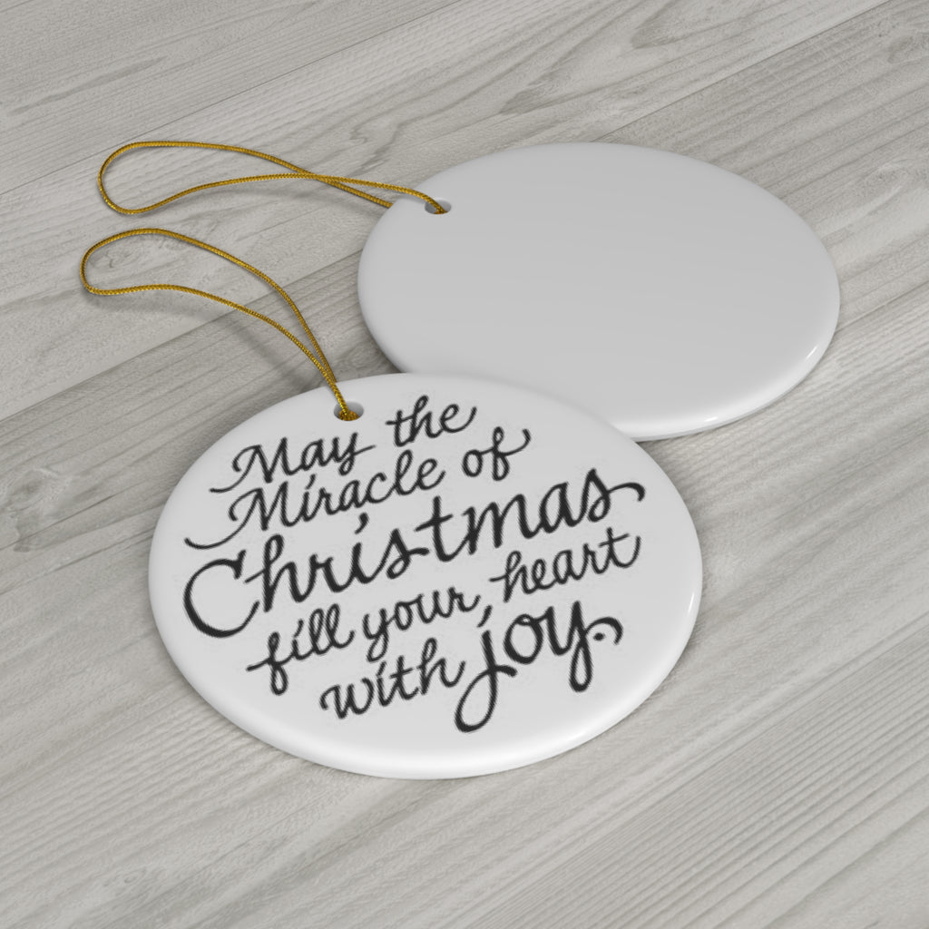 May The Mircle Of Christmas Ceramic Ornament     Item #8511546 - Buckshot's Bargain Barn