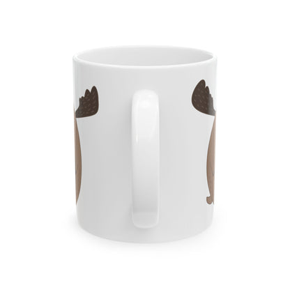Cute Moose Ceramic Mug – Adorable Woodland Animal Coffee Cup 11oz    Item #634827