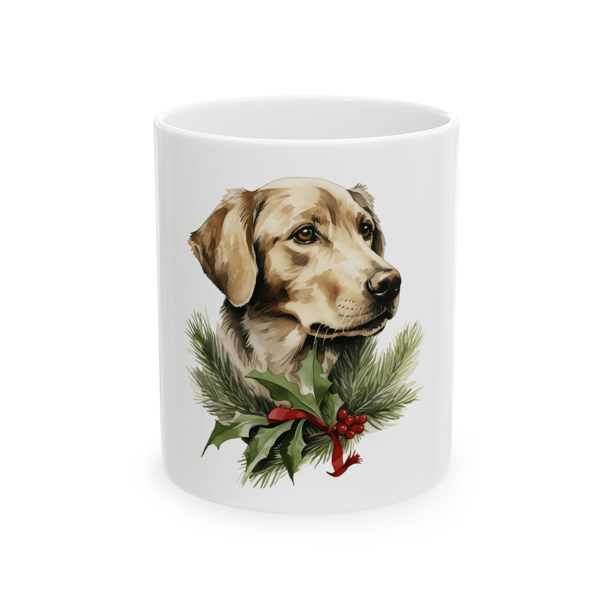 Dog Christmas Mug — Dog Portrait Holiday Coffee Cup 11oz   Item #889219