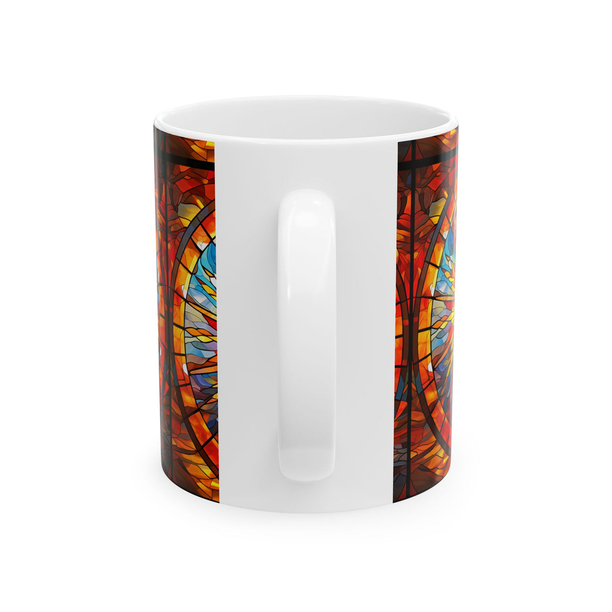 Stained Glass Sunburst Ceramic Mug 11oz   Item #110451