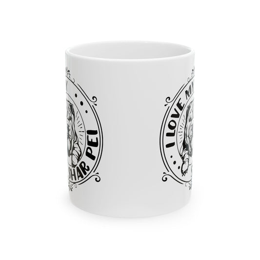 I Love My Shar Pei Ceramic Mug — Pet Coffee Cup 11oz   Item #107971