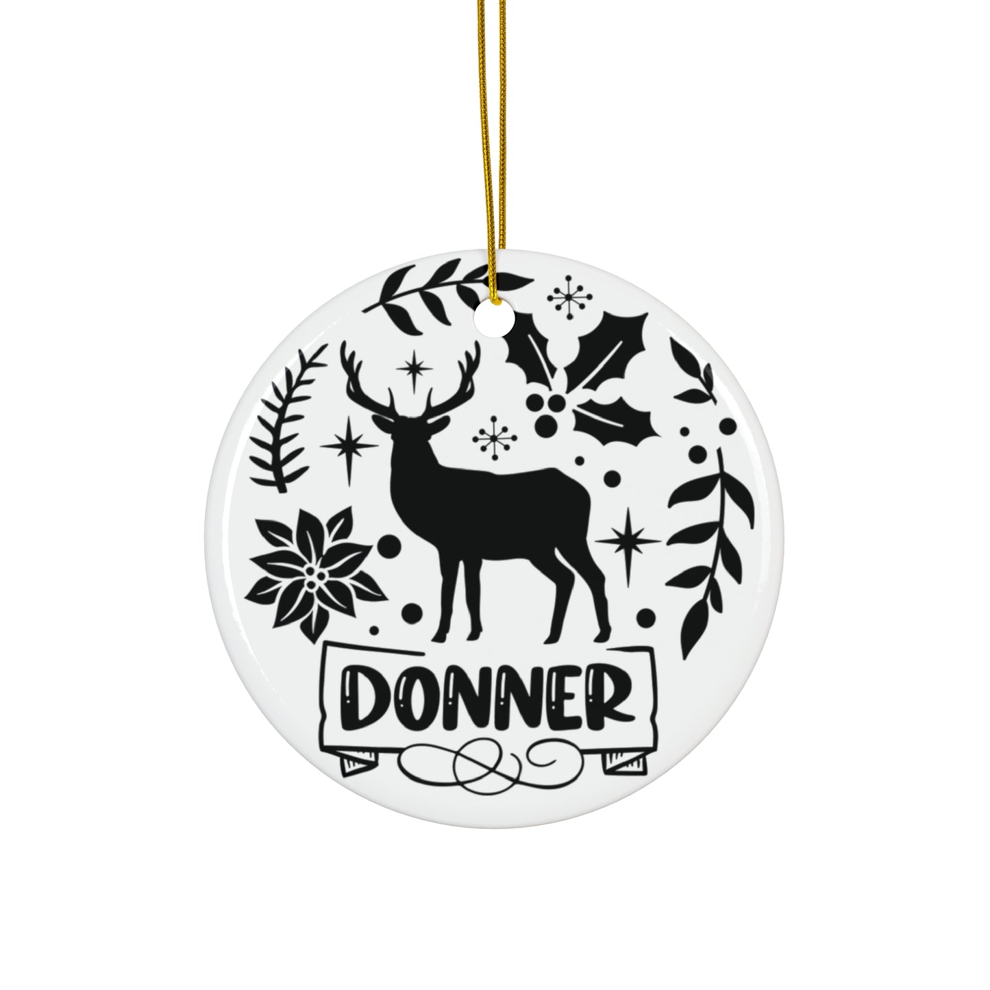 Donner Ceramic Disc Ornament         Item #4820224