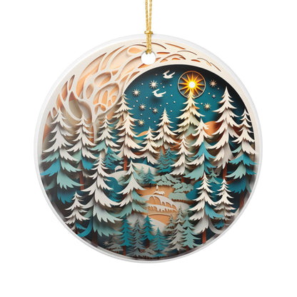 Winter Forest Ceramic Ornament   Item #319874