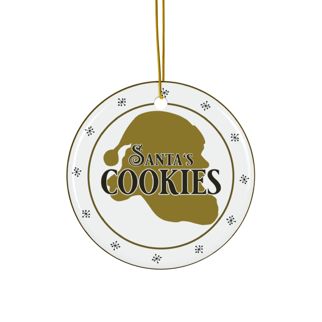 Santa Cookies Ceramic Disc Ornament      Item #783371