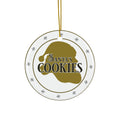 Santa Cookies Ceramic Disc Ornament      Item #783371