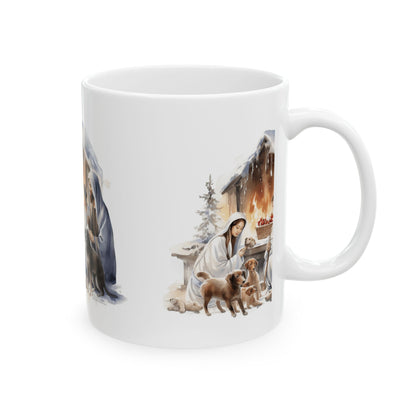 Nativity Scene Ceramic Mug — Christmas Holy Family Coffee Cup 11oz Item #762136