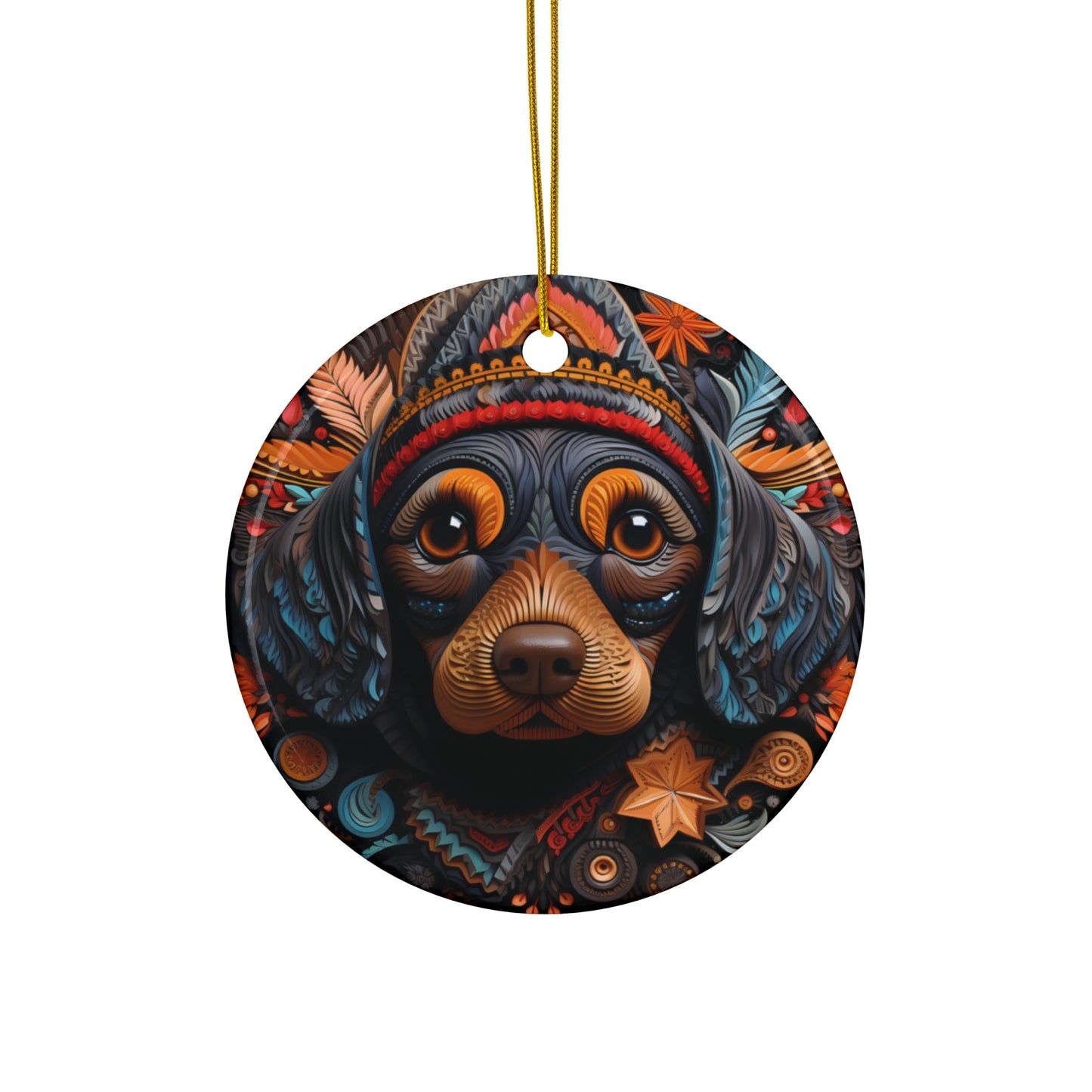 Dog Ceramic Disc Ornament           Item #7721593