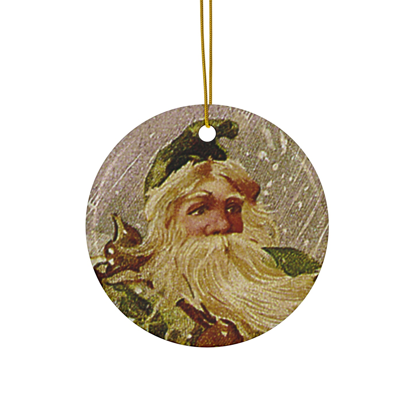 Santa Ceramic Disc Ornament         Item #4561098