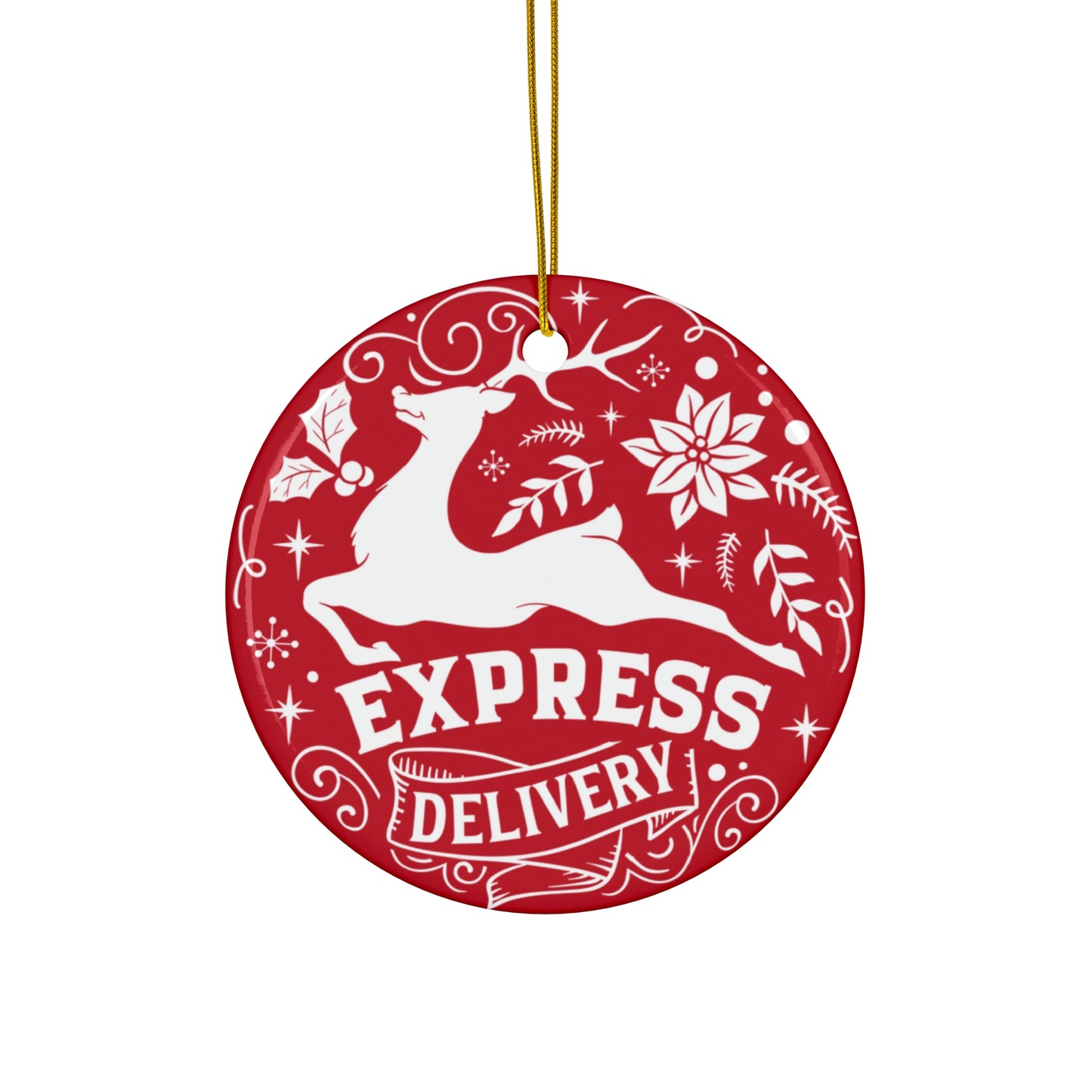 Express Delivery Ceramic Ornament        Item #924463