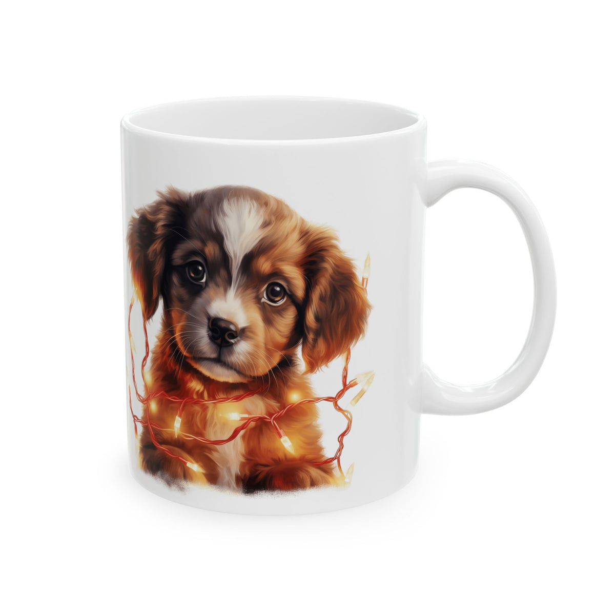 Festive Puppy Christmas Ceramic Mug 11oz  Item #610119
