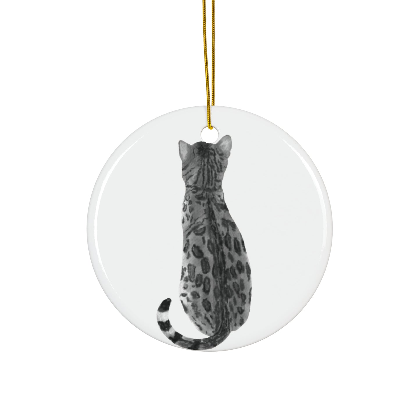 Cat Ceramic Disc Ornament          Item #6574643