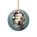 CERAMIC ORNAMENT - 3D CHRISTMAS DOG        Item #629506