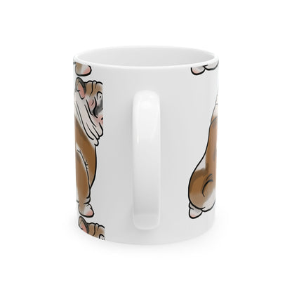 Bulldog Butt Ceramic Mug — Cute English Bulldog Coffee Cup 11oz  Item #306176