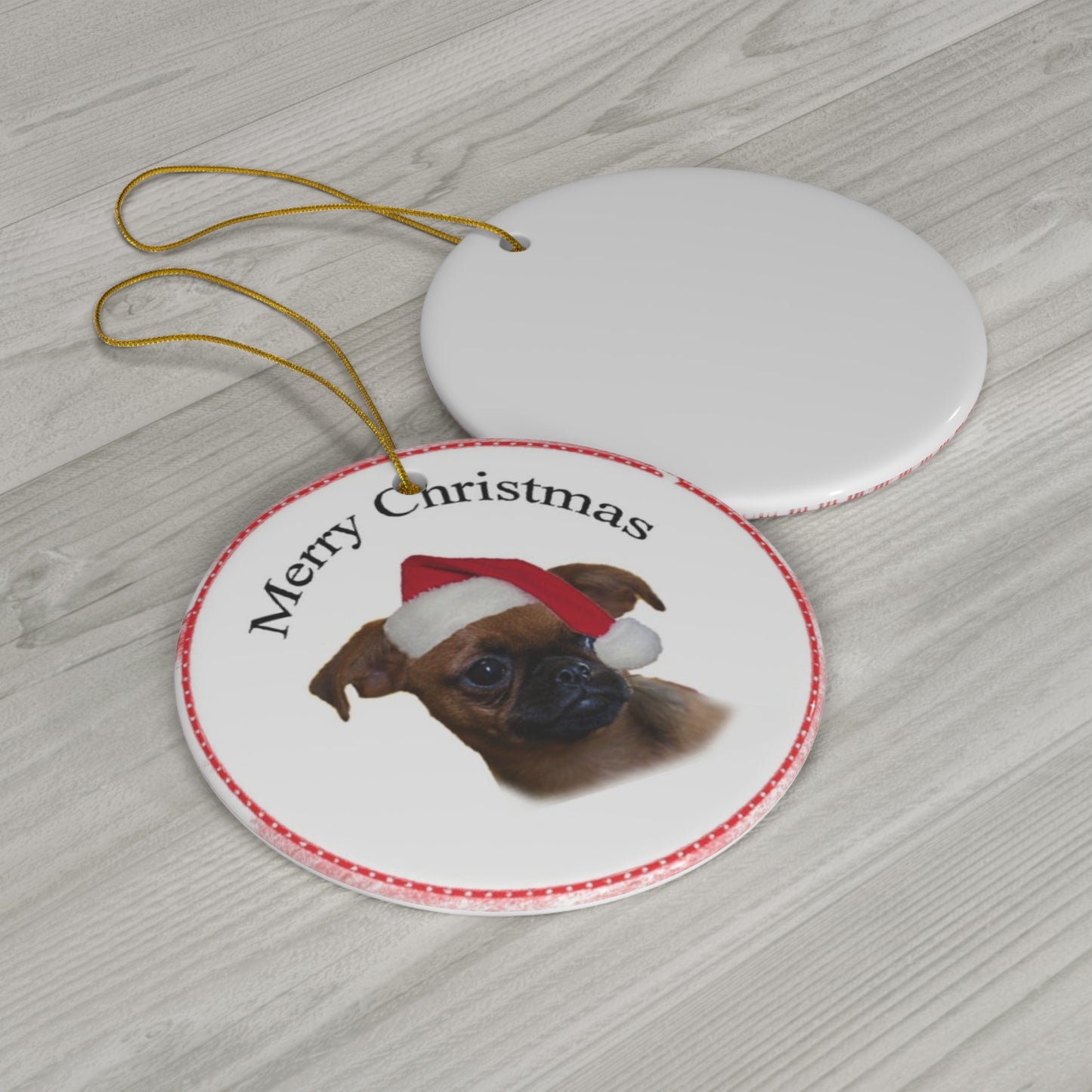 Ceramic Ornament - Merry Christmas Dog     Item #6410622