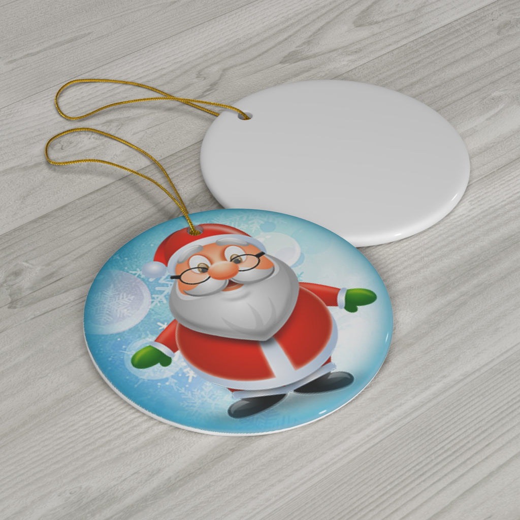 Santa Ceramic Disc Ornament             Item #9262275