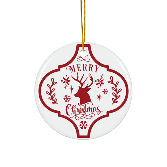 Merry Christmas Ceramic Disc Ornament          Item #1849184