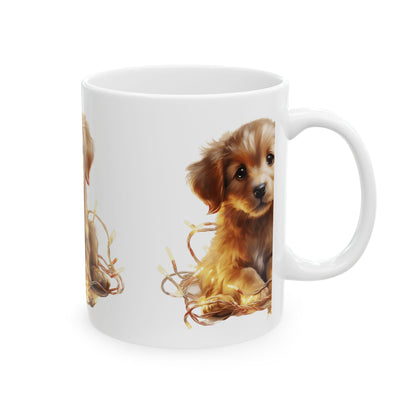 Cute Puppy Ceramic Mug — Adorable Golden Retriever Puppy Coffee Cup 11oz  Item #380649