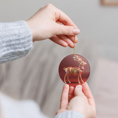 Ornament – Ornate Reindeer Christmas Tree Decoration   Item #749806