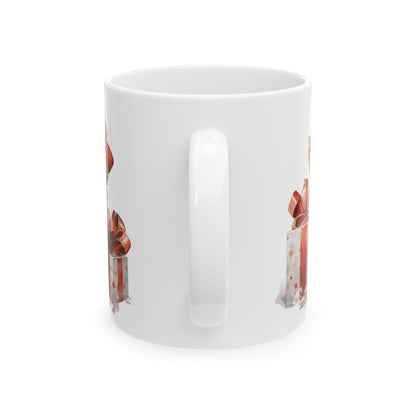 Festive Christmas Dog With Presents Ceramic Mug 11oz    Item #587318