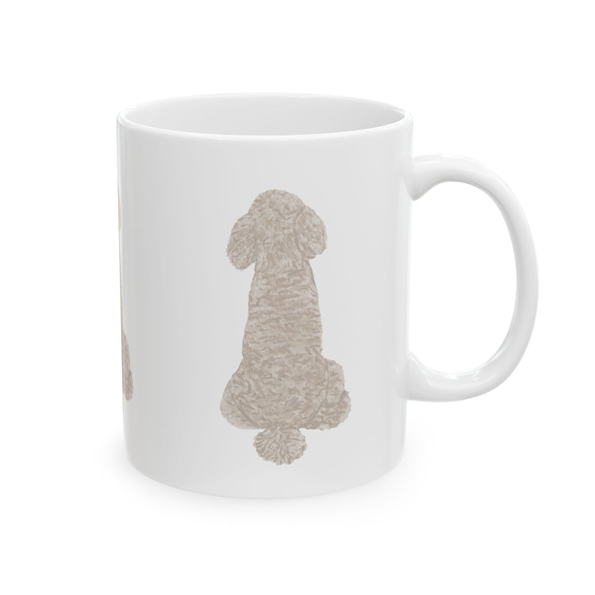 Dog Silhouette Mug – Back View Ceramic Coffee Cup 11oz    Item #658399