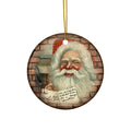 Santa Ceramic Disc Ornament      Item #302642